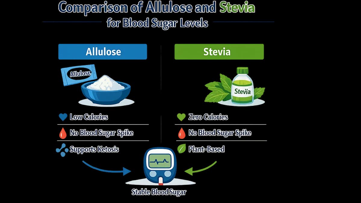 Comparison of allulose and stevia for blood sugar levels