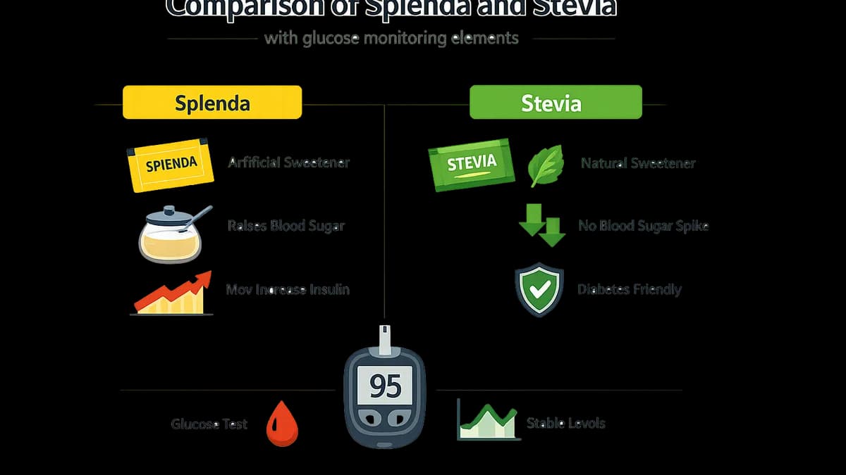 Comparison of Splenda and Stevia with glucose monitoring elements.