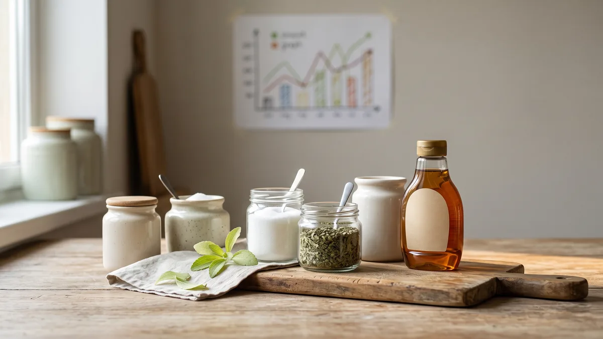 Various sugar substitutes and their blood sugar effects.