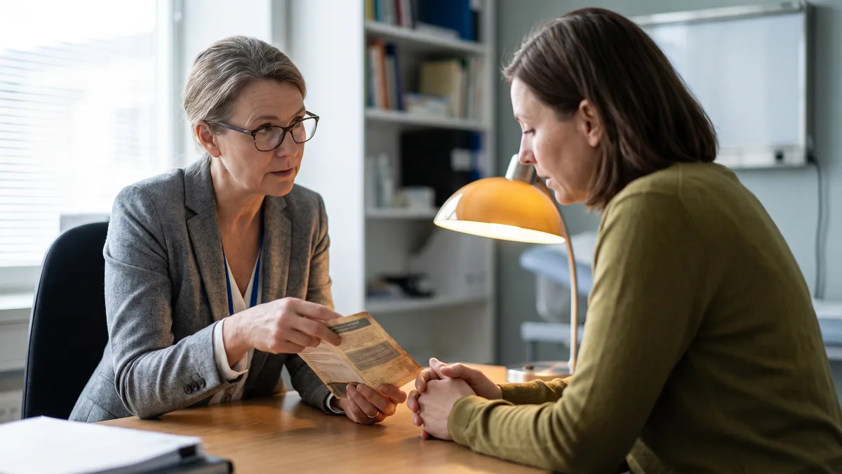 A healthcare professional discussing Wegovy with a patient