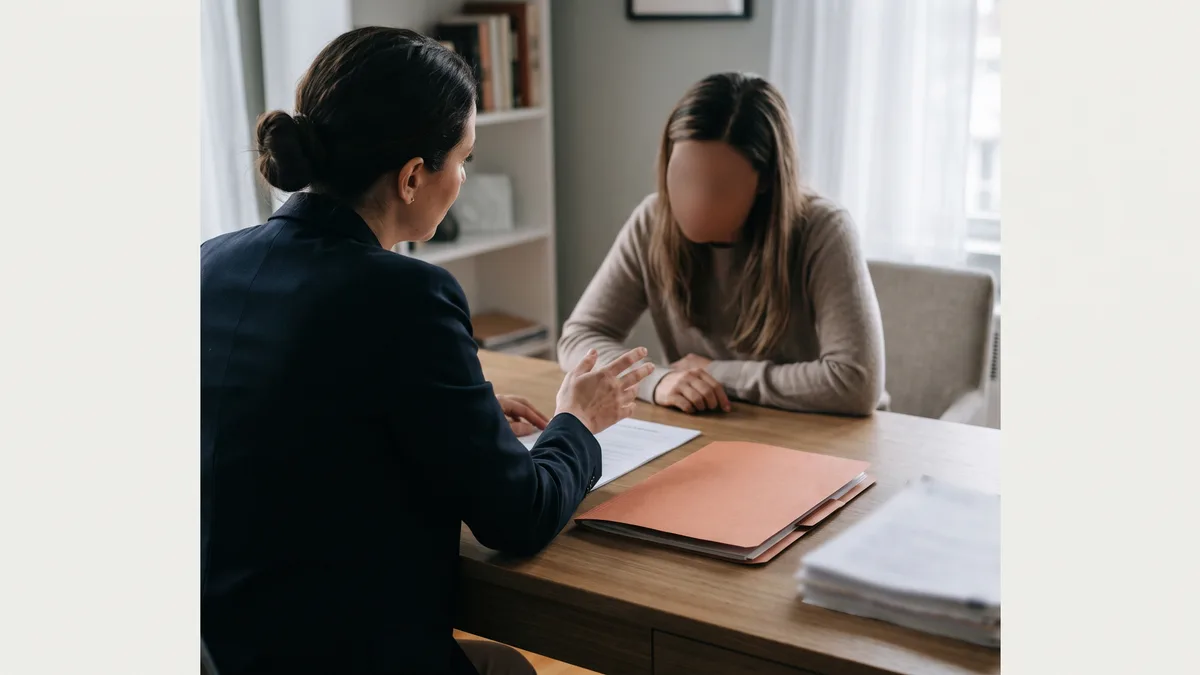 Healthcare professional and patient discussing A1C levels
