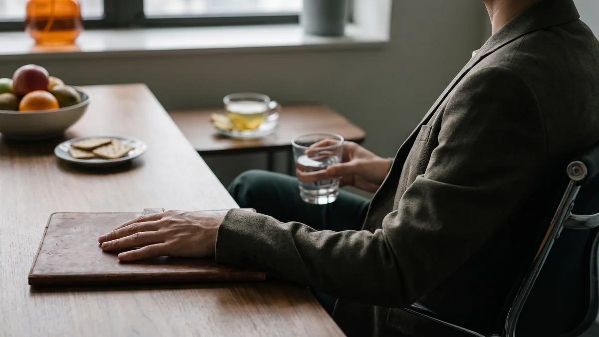 Person experiencing relief from nausea with dietary options